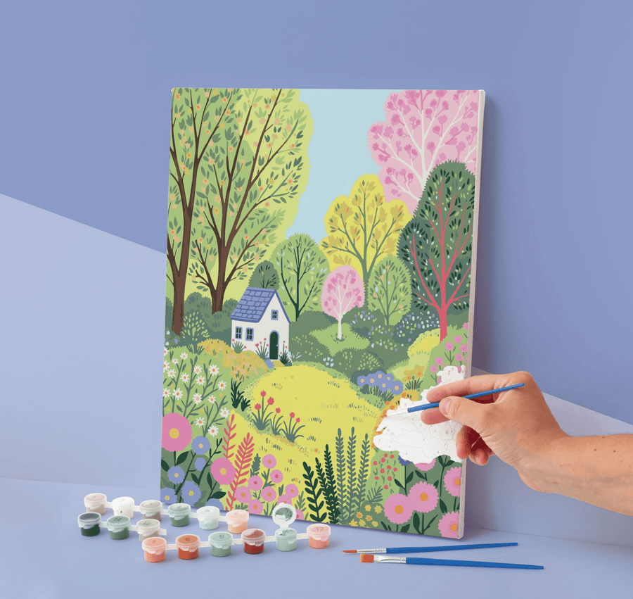 Peinture au numéro “Paysage nature et fleurs”