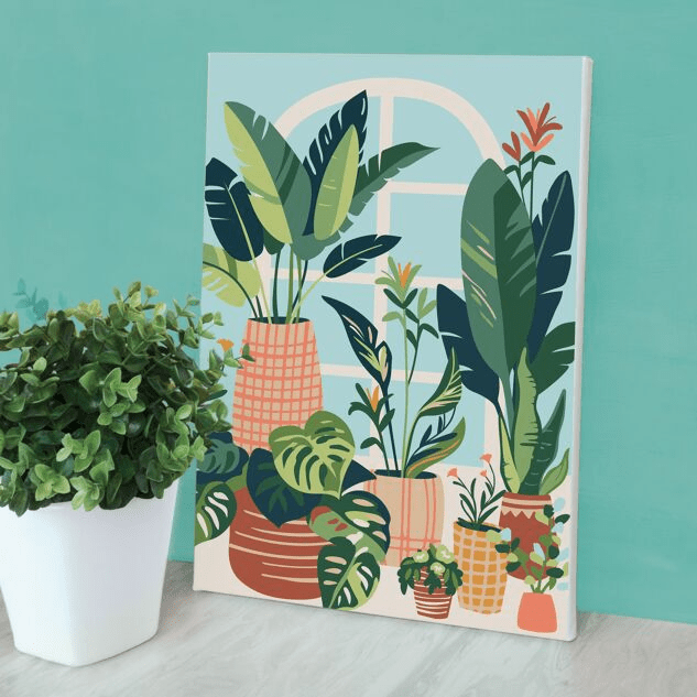 Peinture au numéro “Plantes et jardin d’intérieur”