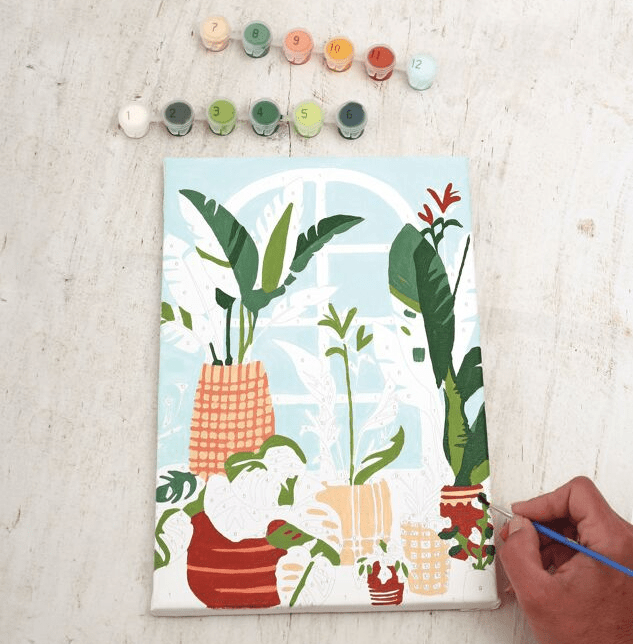 Peinture au numéro “Plantes et jardin d’intérieur”