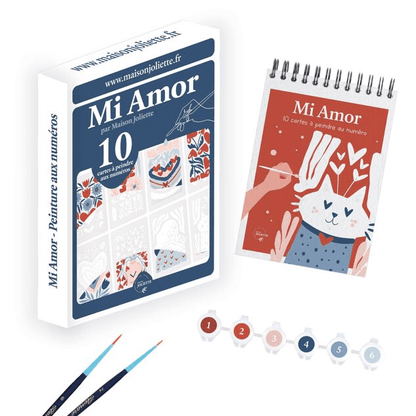 Peinture aux numéros Mi Amor - 10 cartes à peindre - Lili Margaret
