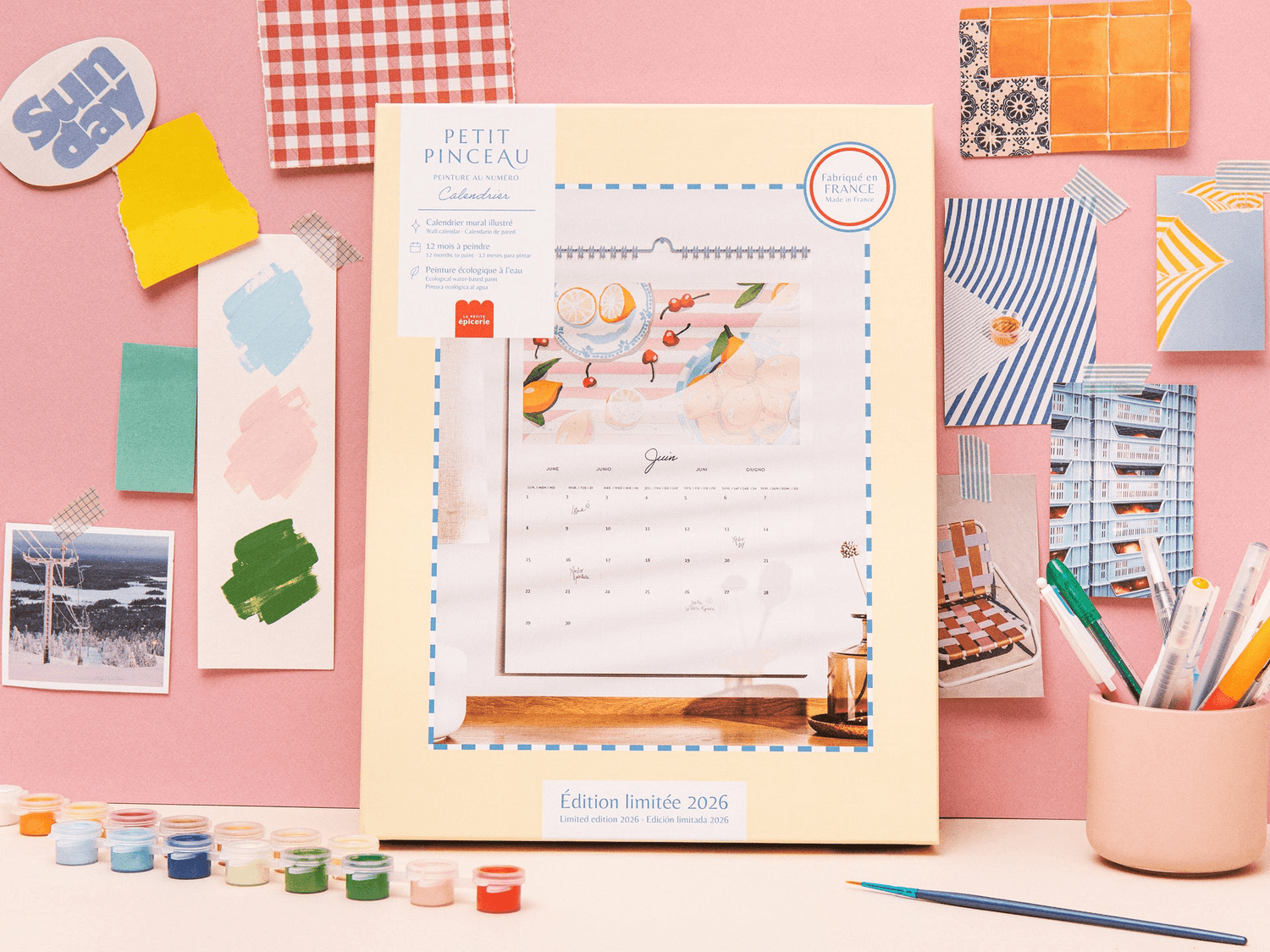 Peinture numérotée Calendrier 2026 - La petite épicerie - Lili Margaret