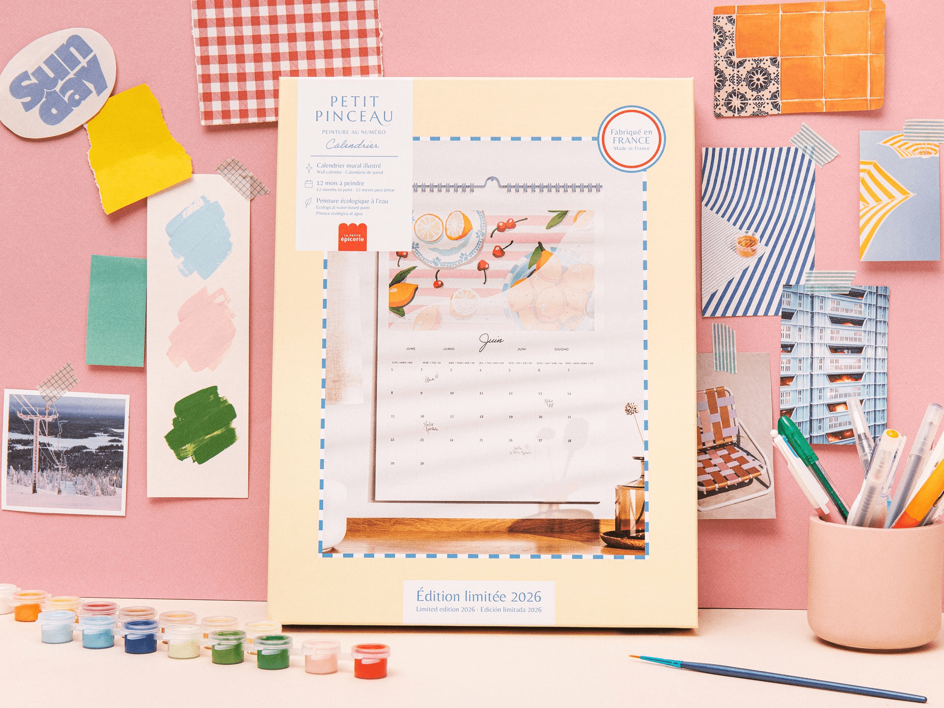 Peinture numérotée Calendrier 2026 - La petite épicerie - Lili Margaret