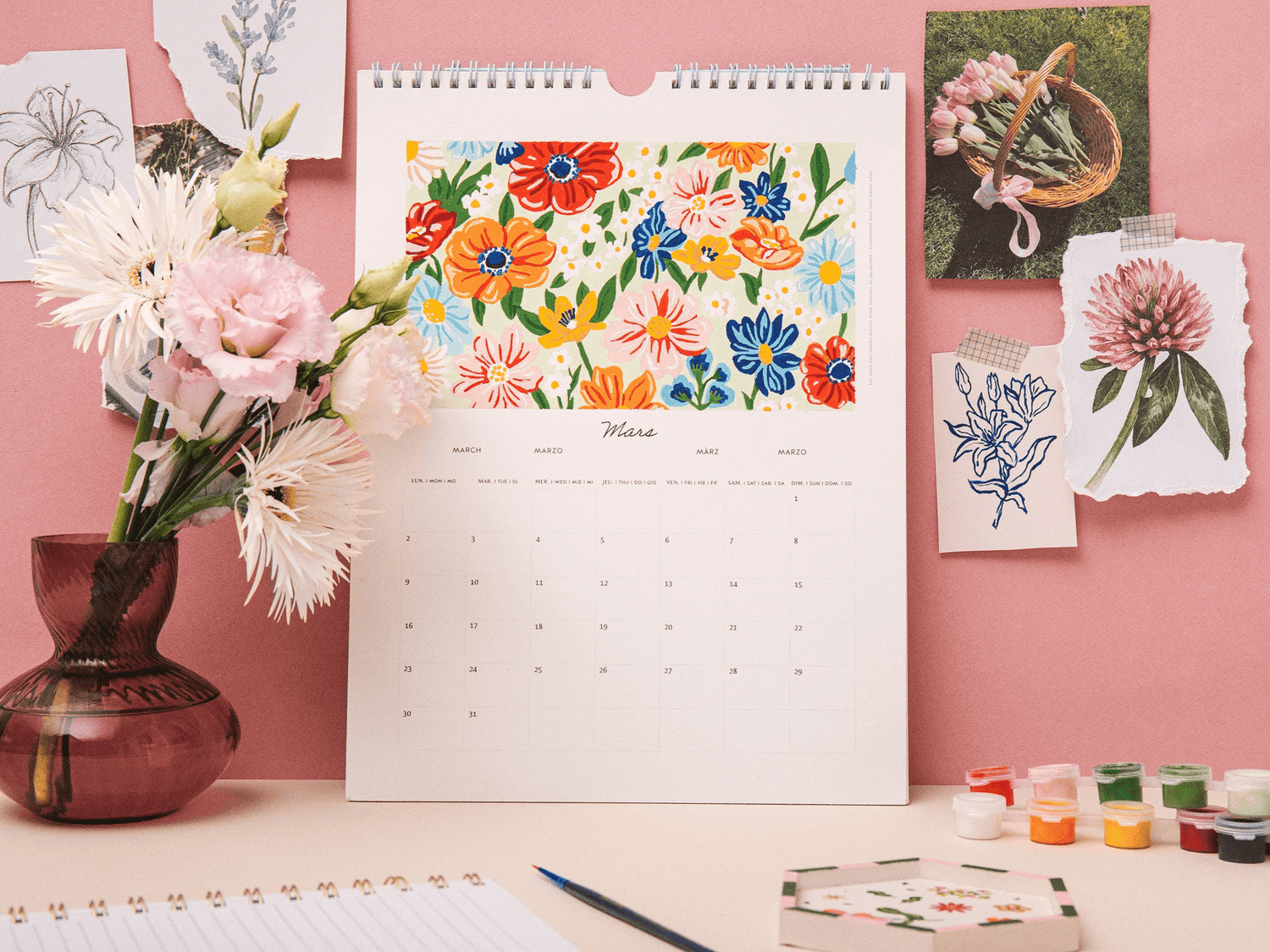 Peinture numérotée Calendrier 2026 - La petite épicerie - Lili Margaret