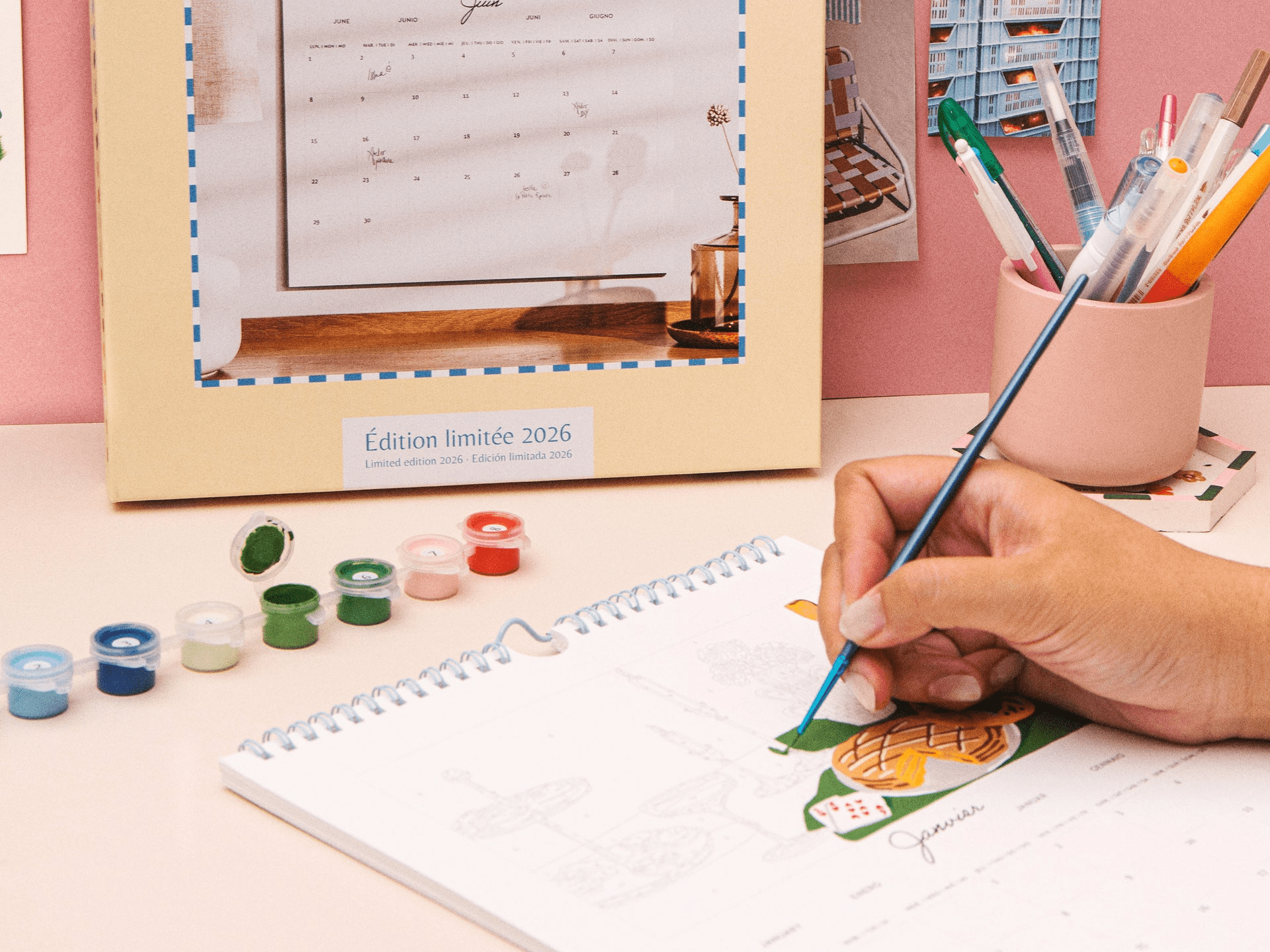 Peinture numérotée Calendrier 2026 - La petite épicerie - Lili Margaret