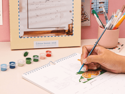 Peinture numérotée Calendrier 2026 - La petite épicerie - Lili Margaret