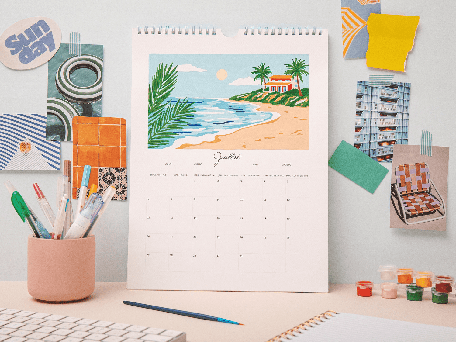 Peinture numérotée Calendrier 2026 - La petite épicerie - Lili Margaret