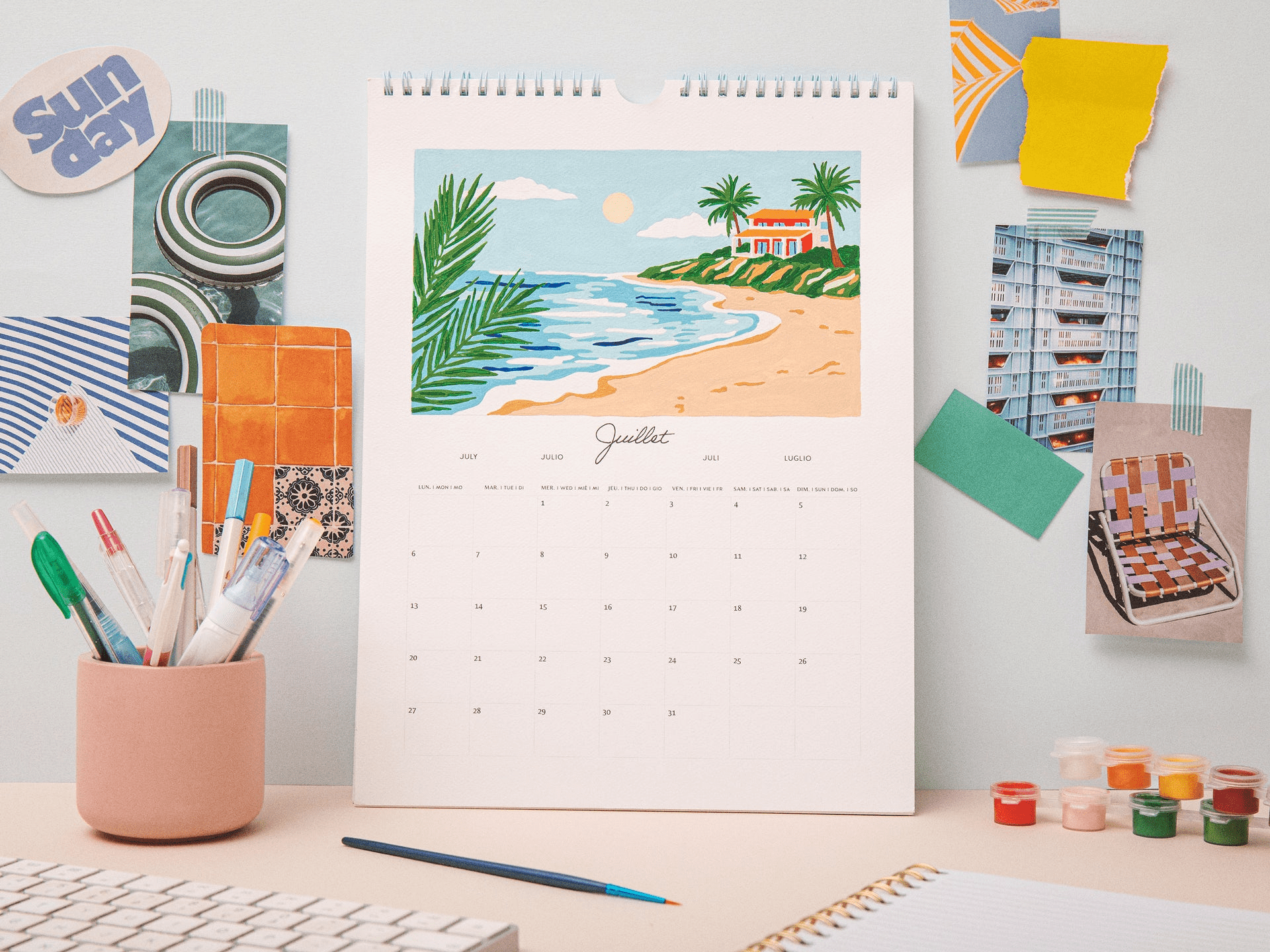 Peinture numérotée Calendrier 2026 - La petite épicerie - Lili Margaret