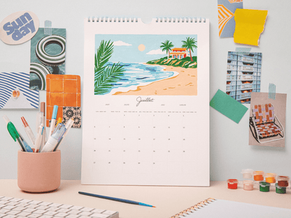 Peinture numérotée Calendrier 2026 - La petite épicerie - Lili Margaret