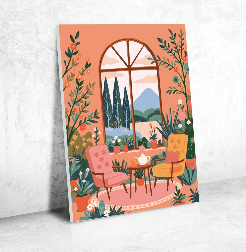 Peinture numérotée "Jardin d’Hiver"