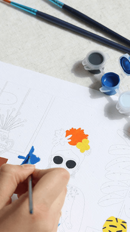 Peinture par numéro La fille aux chats - La petite épicerie - Lili Margaret