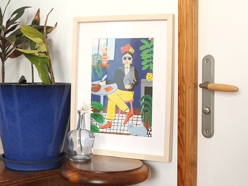 Peinture par numéro La fille aux chats - La petite épicerie - Lili Margaret