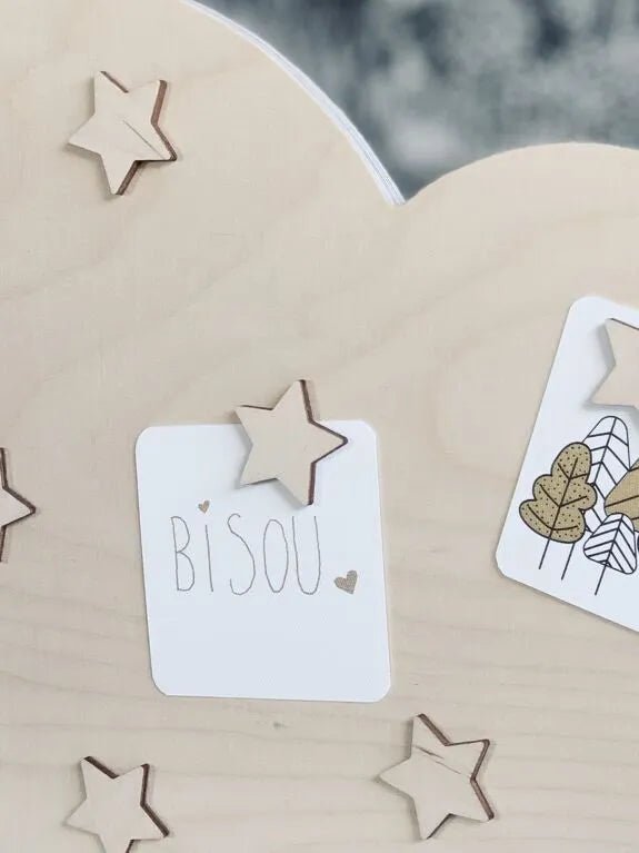 Pêle - mêle nuage en bois - les petites hirondelles