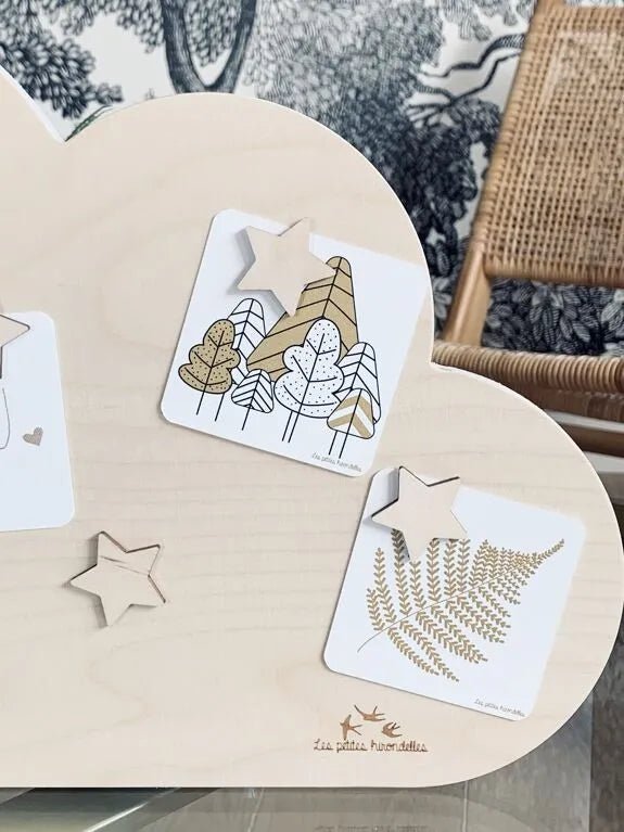 Pêle - mêle nuage en bois - les petites hirondelles