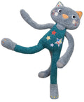 Peluche doudou elastoc le chat acrobate - ebulobo