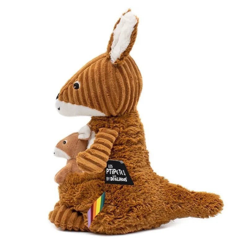 Peluche kangourou maman et son bébé - les déglingos
