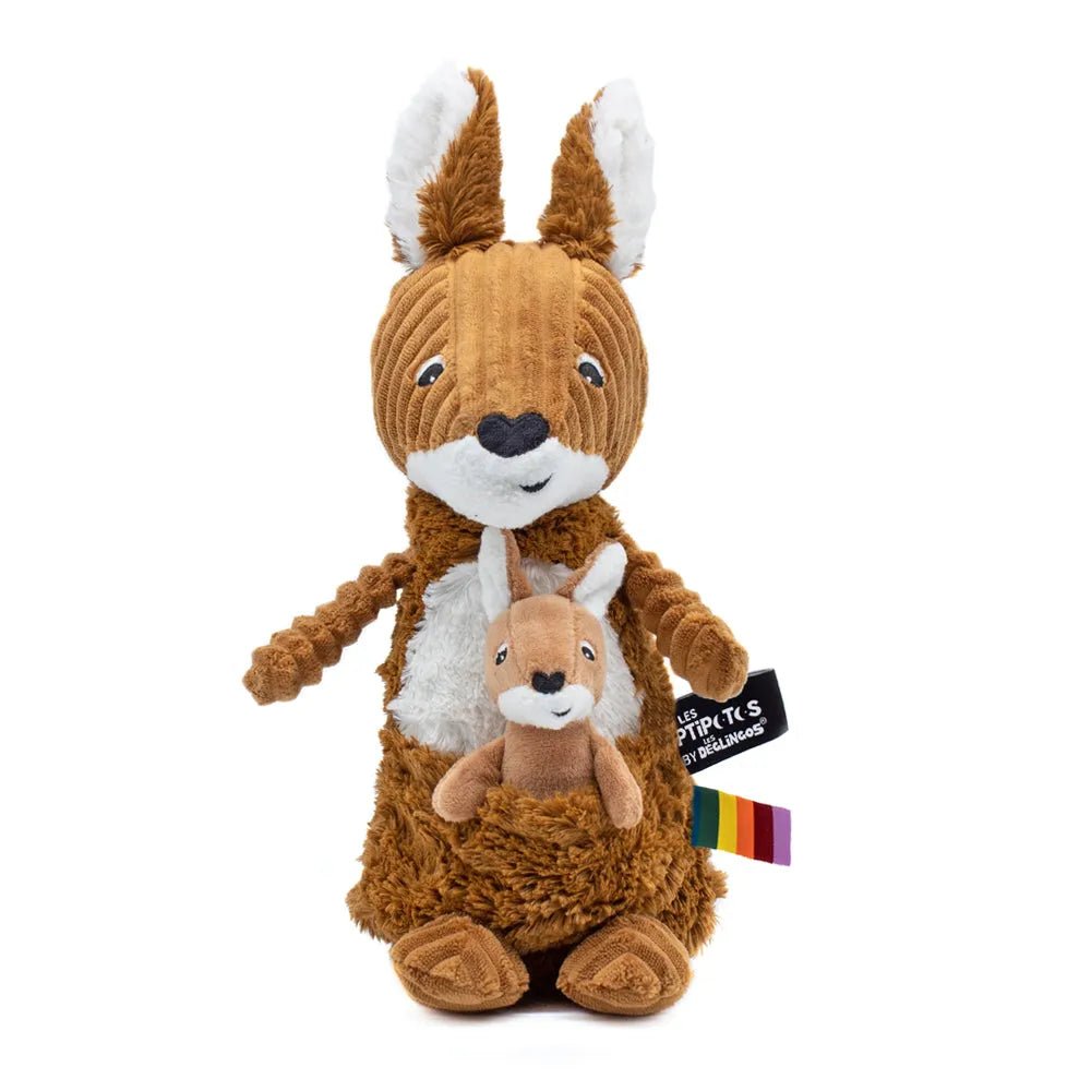 Peluche kangourou maman et son bébé - les déglingos