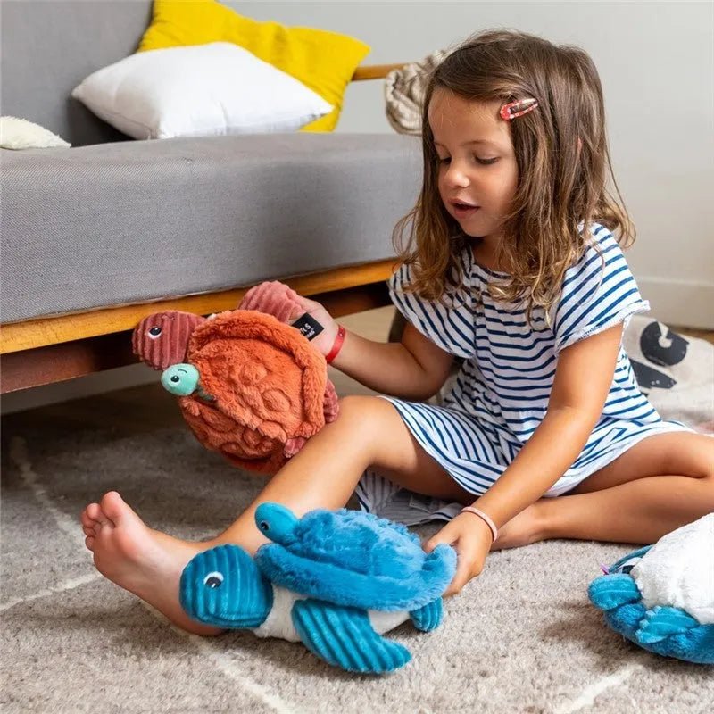Peluche tortue sauvenou maman et son bébé - les déglingos