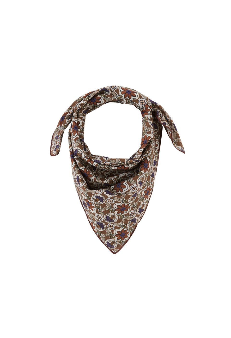 Petit foulard femme bijou rubis en coton - Gabrielle Paris