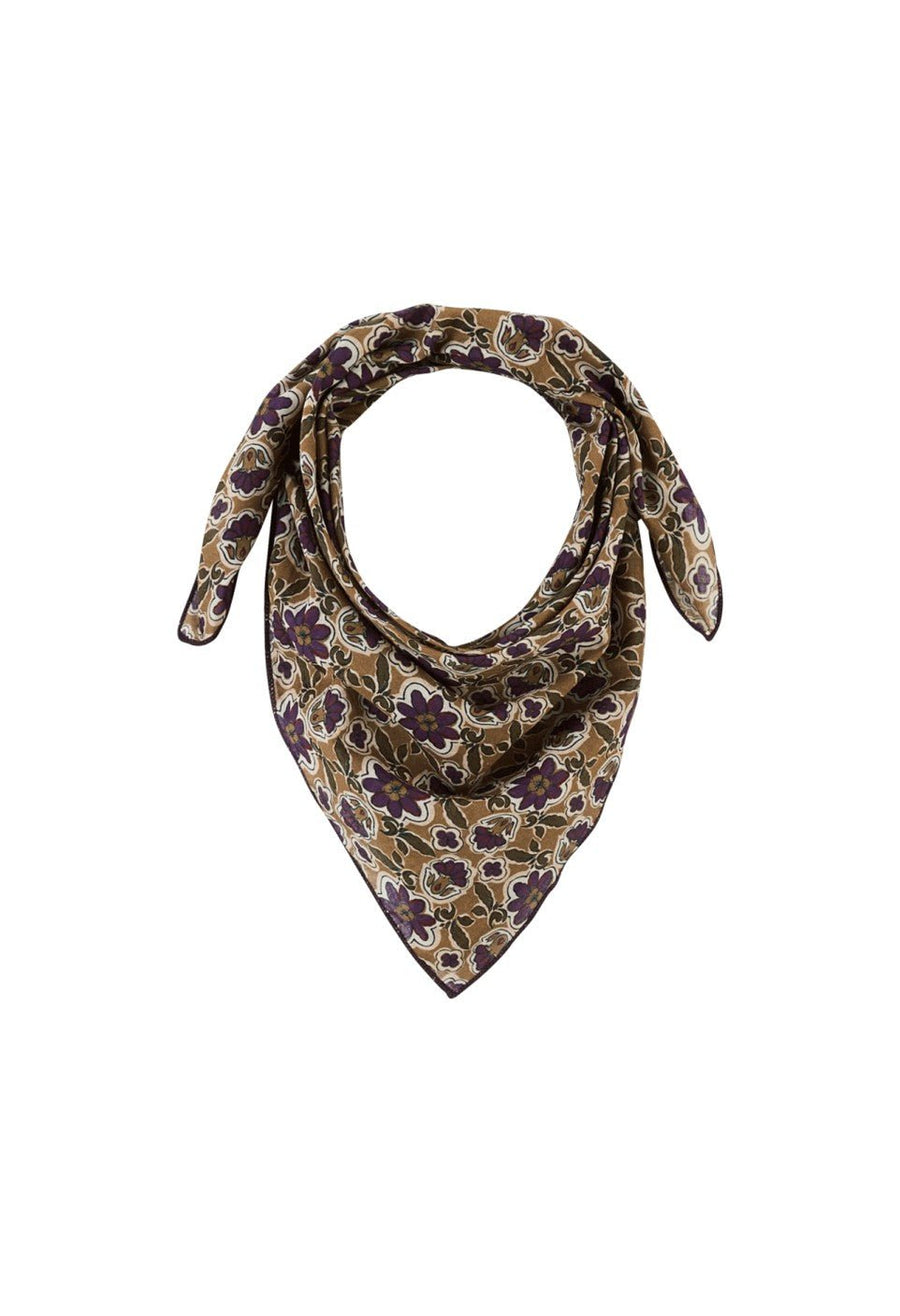 Petit foulard femme bijou topaze en coton