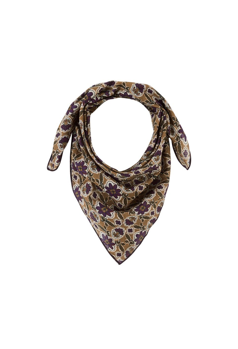 Petit foulard femme bijou topaze en coton - Gabrielle Paris