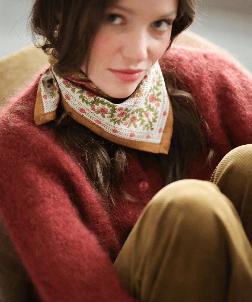 Petit foulard femme Ellis Goyave