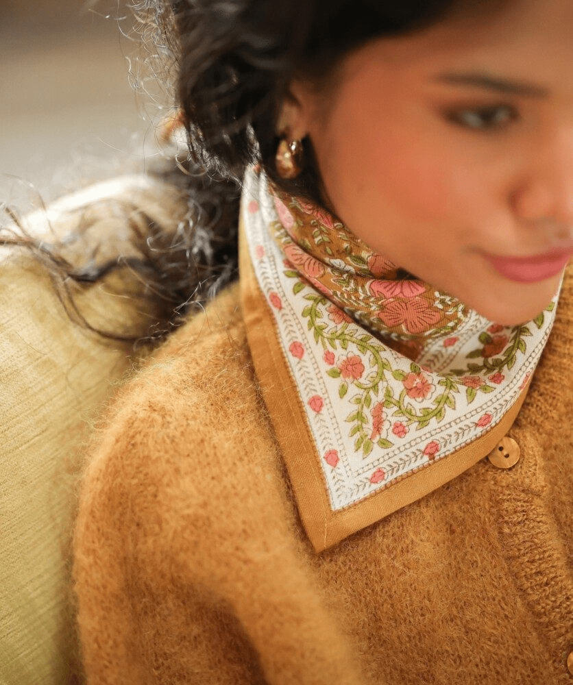Petit foulard femme Ellis Goyave - Bëllemme