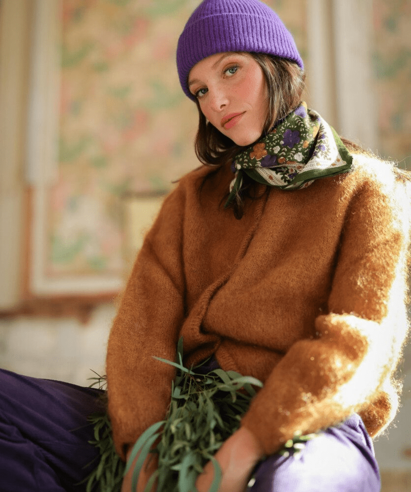 Petit foulard femme Ellis Mousse - Bëllemme