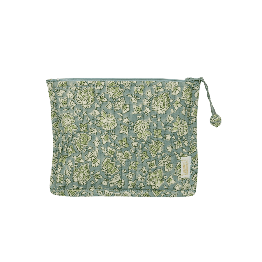Petite pochette arushi blue green en coton