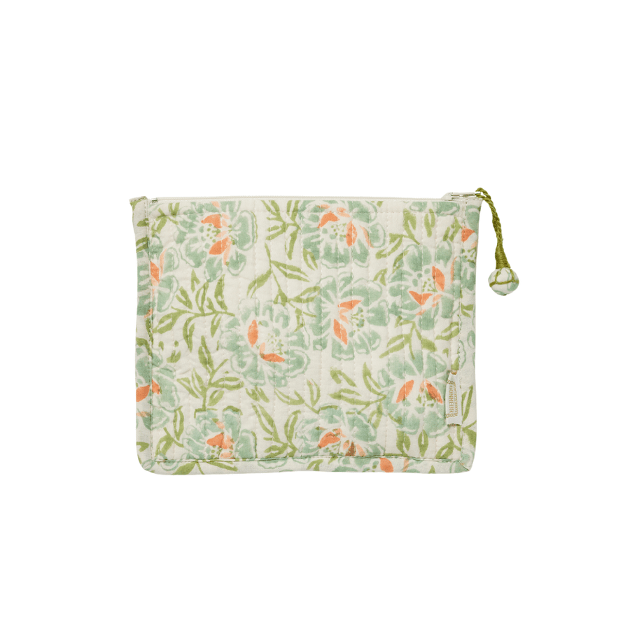 Petite pochette petunia bleu en coton