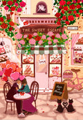 Puzzle L’Échappée Belle Café de la Saint-Valentin 1000 pièces Pieces & Peace - illustration