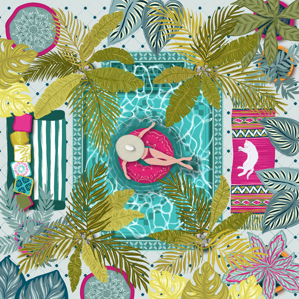 Puzzle Summer Pool 1024 pièces Pieces & Peace - illustration
