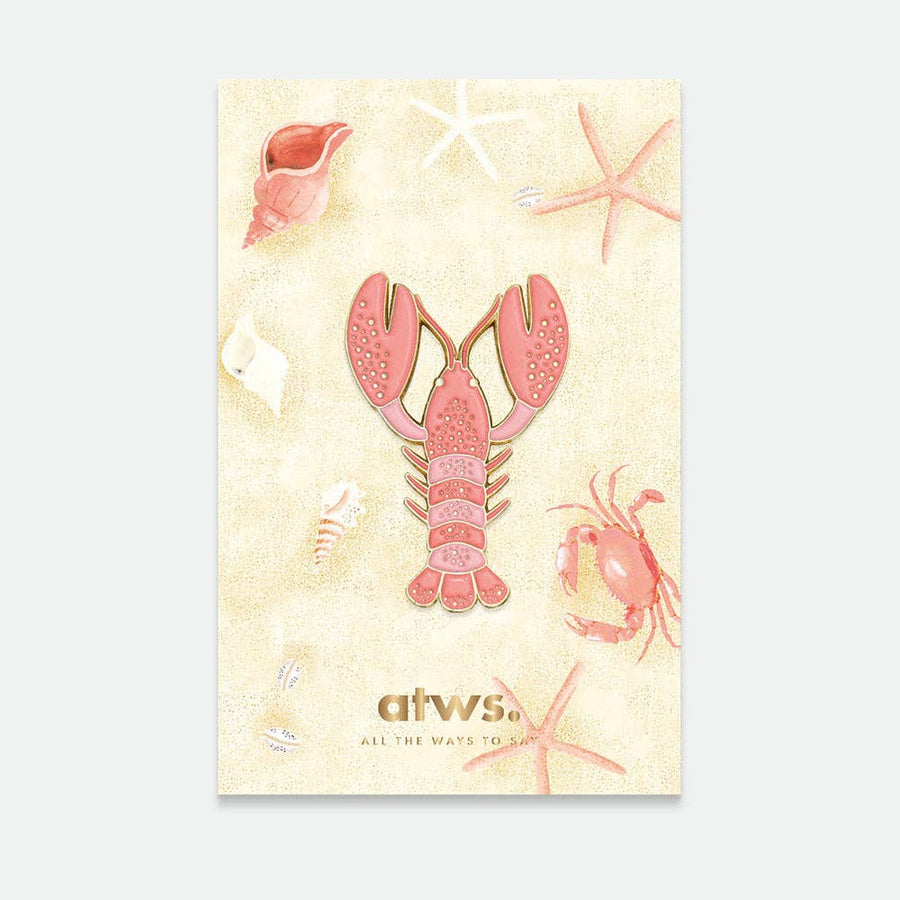 Pin’s émaillé homard rose doré