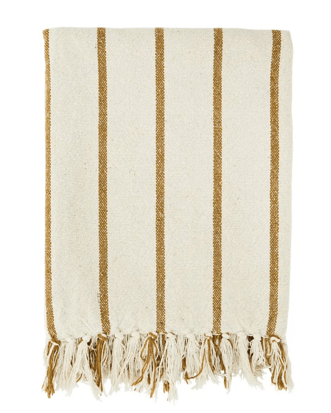 Plaid beige en coton recyclé - madam stoltz - Lili Margaret