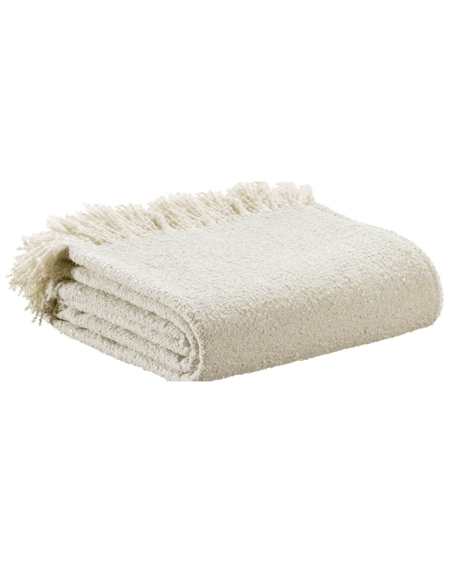 Plaid doux chiné perle en coton