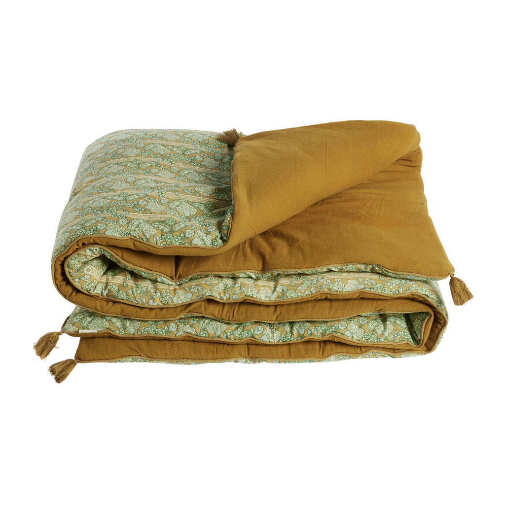 Plaid matelassé Anjali Olive