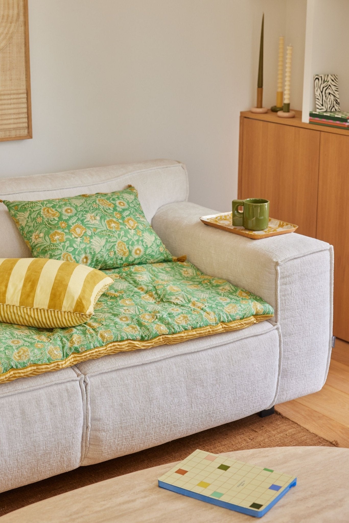 Plaid matelassé Nerhu Vert