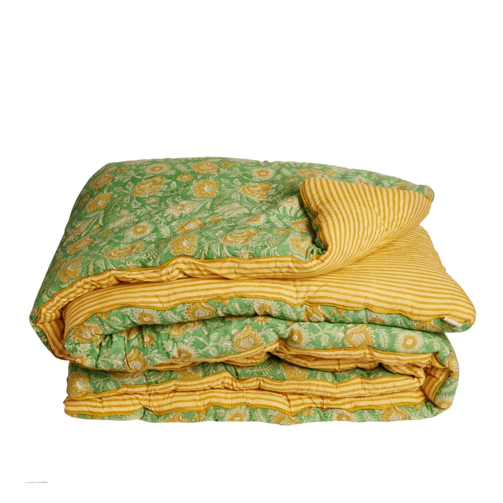 Plaid matelassé Nerhu Vert