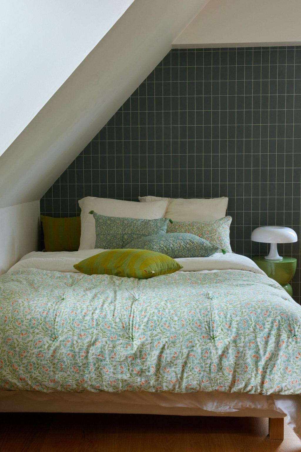 Plaid matelassé Petunia Bleu