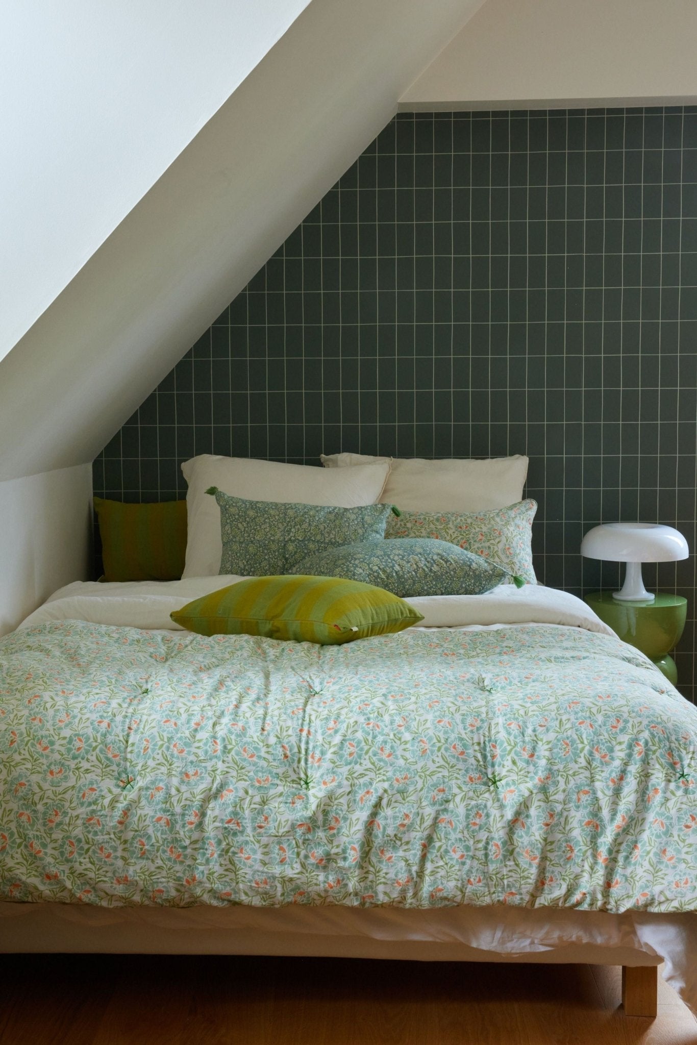 Plaid matelassé Petunia Bleu