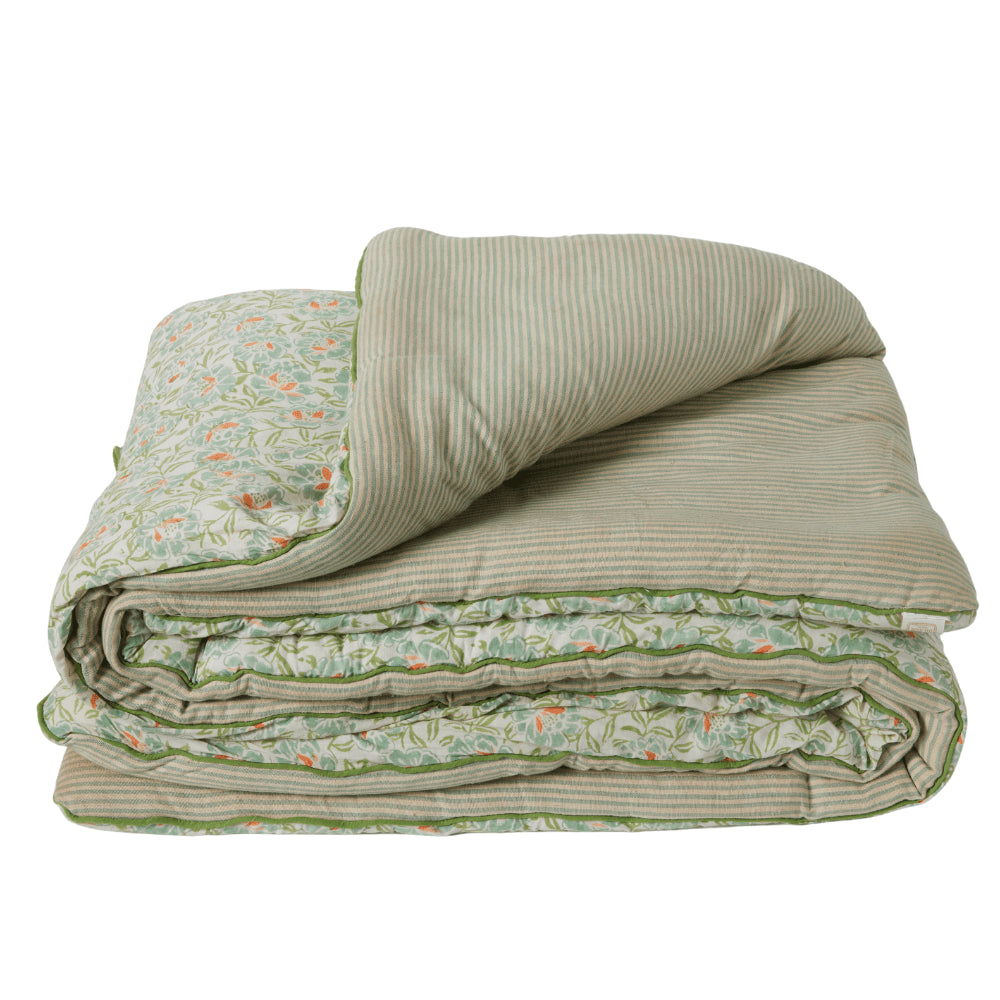 Plaid matelassé Petunia Bleu
