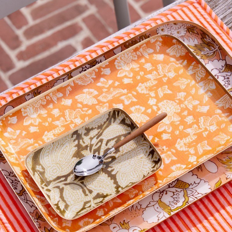Plateau arushi pumpkin en métal émaillé - bonheur du jour