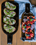 Plateau bouteille de vin recyclée brune - fait main plates & culotées