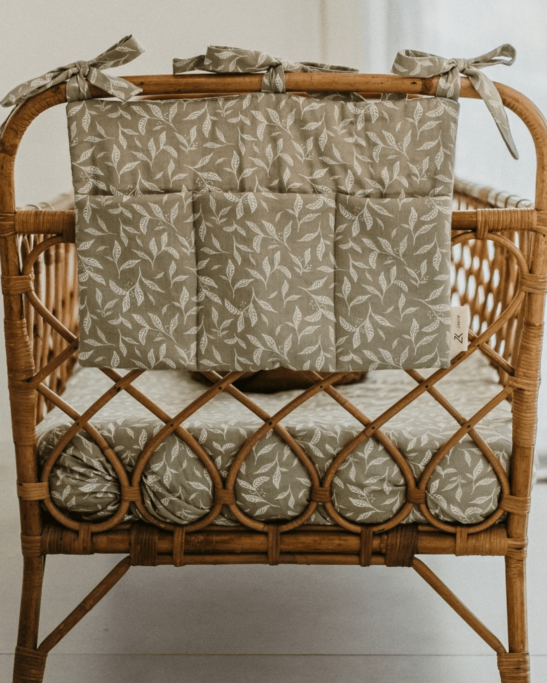 POCHETTE DE LIT BÉBÉ EN COTON MOTIF LEAVES - Zakuw - Lili Margaret