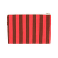 Pochette en tissu à rayures marron/rouge - Rose in April