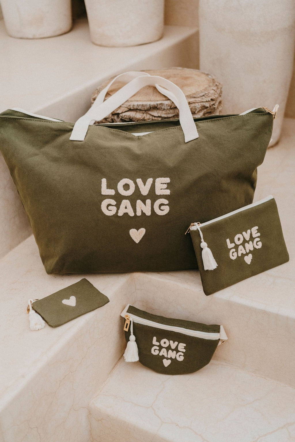 Pochette en tissu femme "love gang" - zakuw