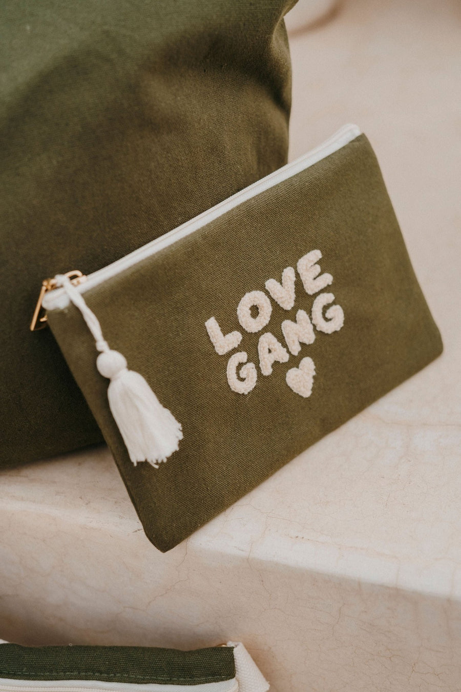 Pochette en tissu femme "love gang"