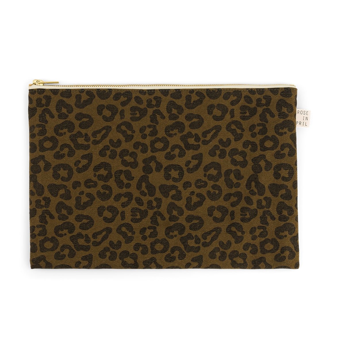 Pochette femme imprimé léopard olive - Rose in April - Lili Margaret