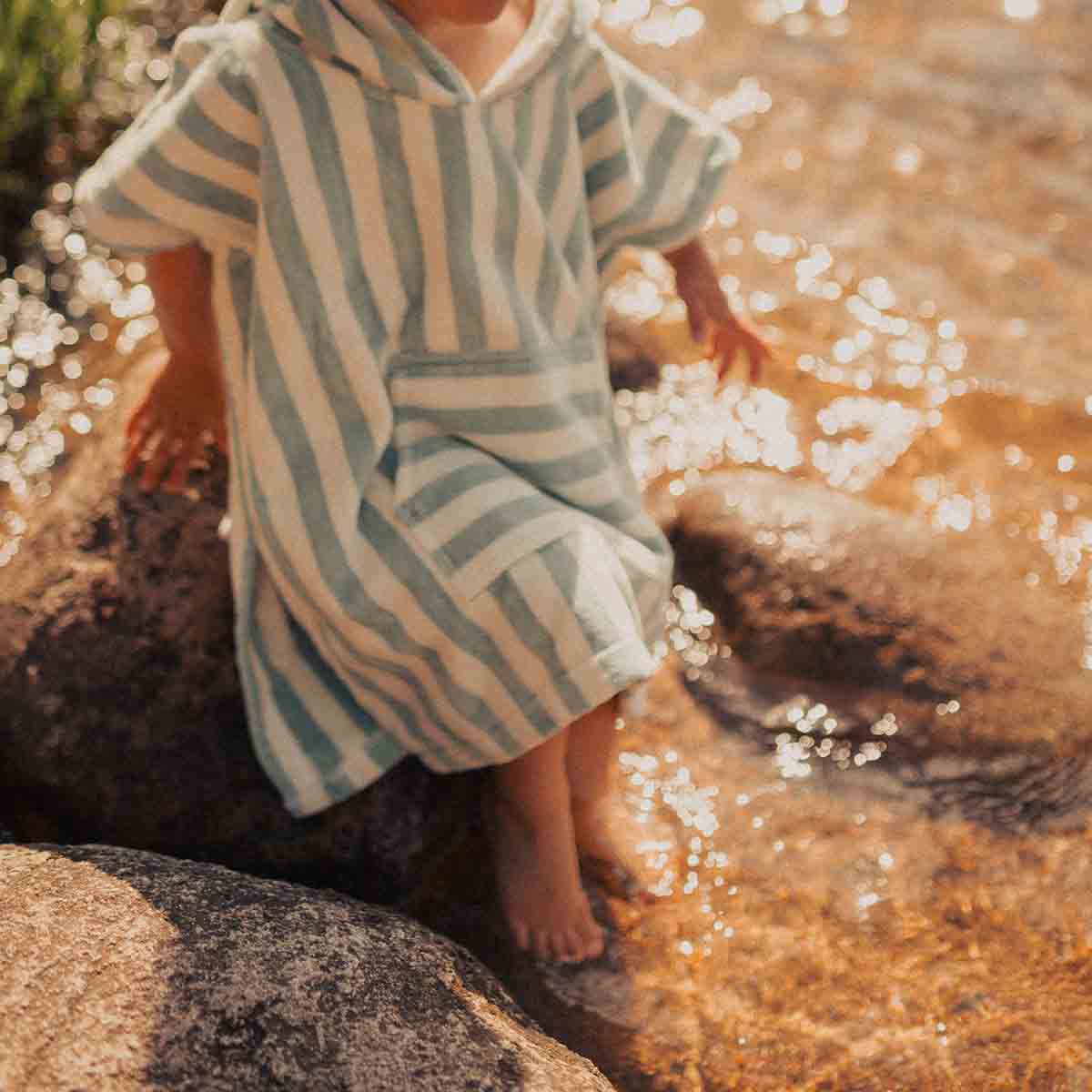 Poncho de bain enfant bleu ciel - Rose in April - Lili Margaret