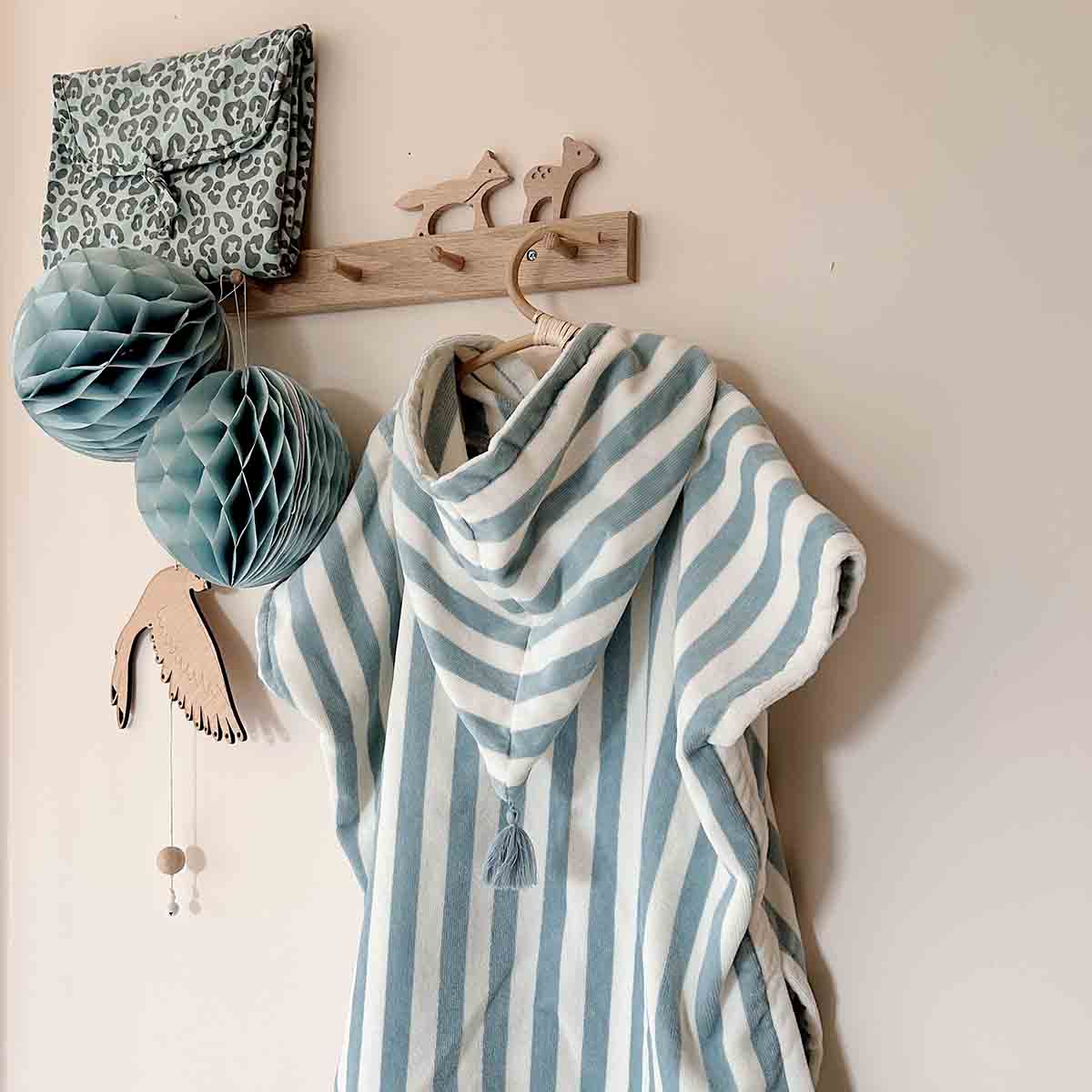 Poncho de bain enfant bleu ciel - Rose in April - Lili Margaret