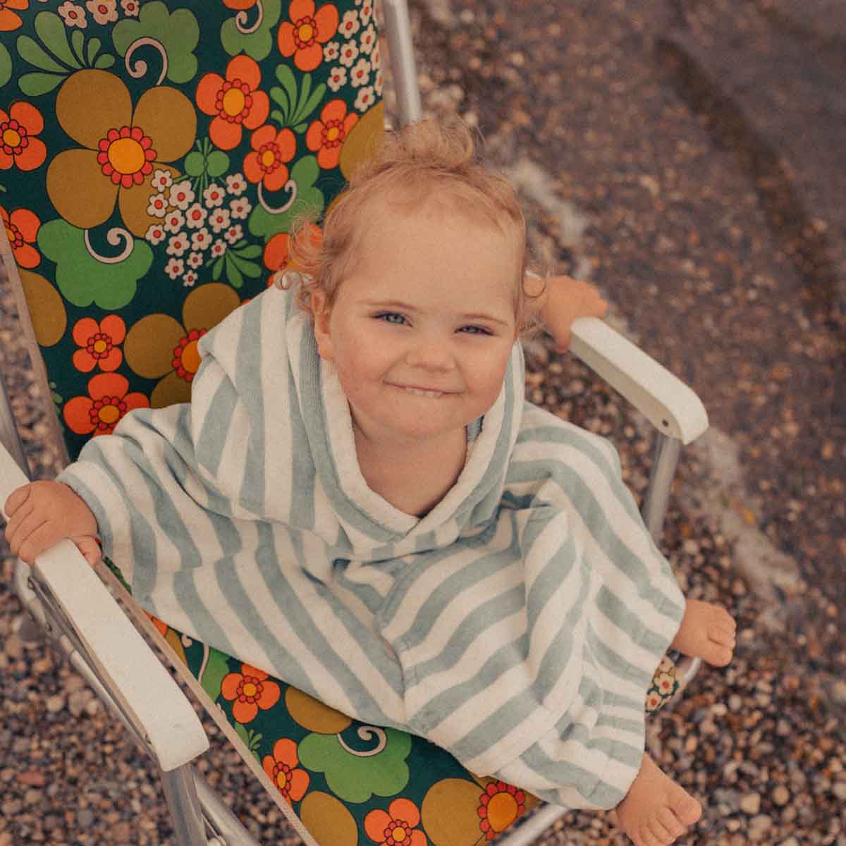 Poncho de bain enfant bleu ciel - Rose in April - Lili Margaret